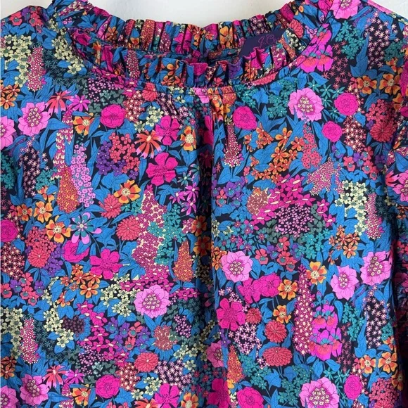 J Crew Small Flutter-sleeve top in Liberty of London Floral Ciara print blouse - Picture 5 of 13